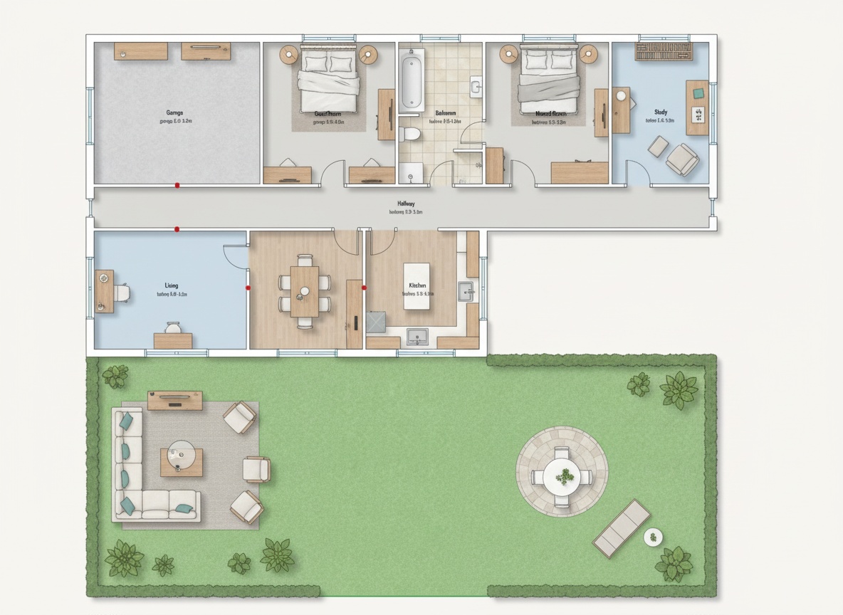 Courtyard Villa floor plan